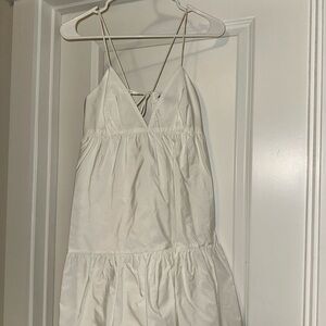 Zara Cream Spaghetti Strap Dress